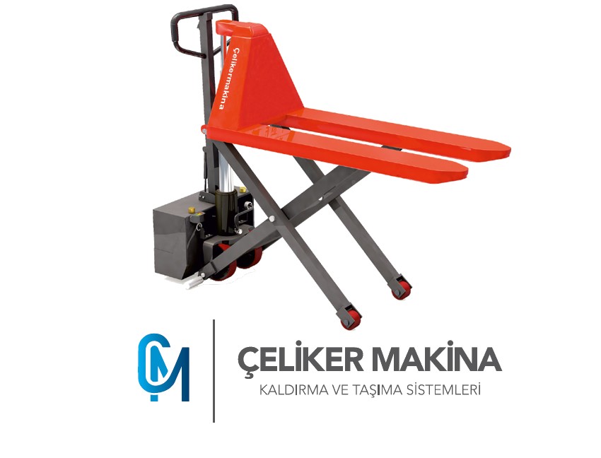 1 Ton Akülü Makaslı Transpalet